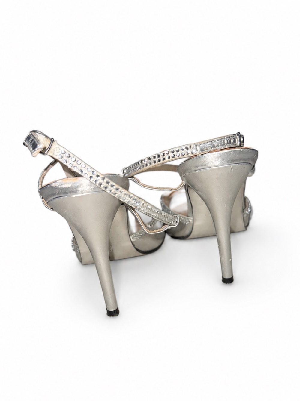 Silver Rhinestone High Heels - Picture 4 of 8